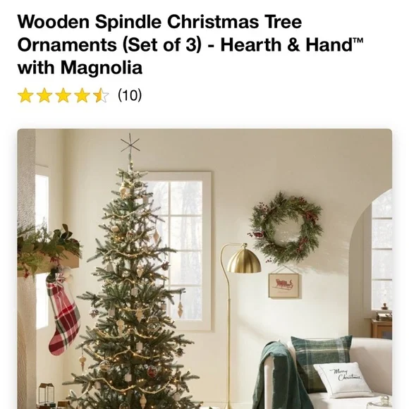 Wooden Spindle Christmas Tree
Ornaments Set of 3) - Hearth & Hand - Picture 5 of 5